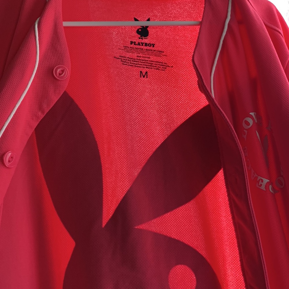 Pink playboy jersey. Size medium has buttons.Very cute !! - Picture 4 of 4